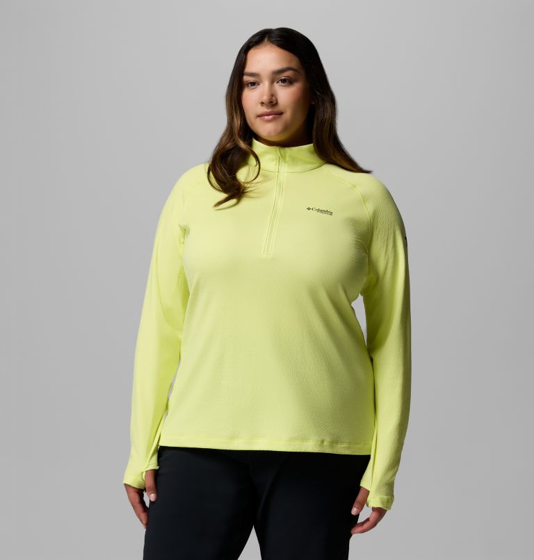 Women's DriVenture Half Zip Shirt - Plus Size, Color: Neon Light, White, image 1