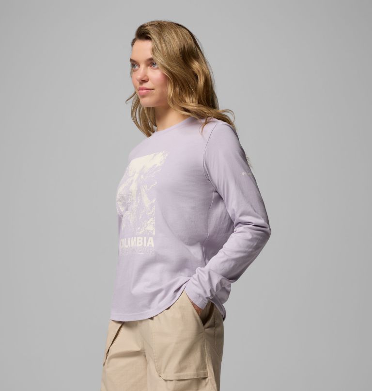 T-shirt Graphique Manches Longues Rolling Bend Femme, Color: Lavender Pearl, Amazing Heights, image 4