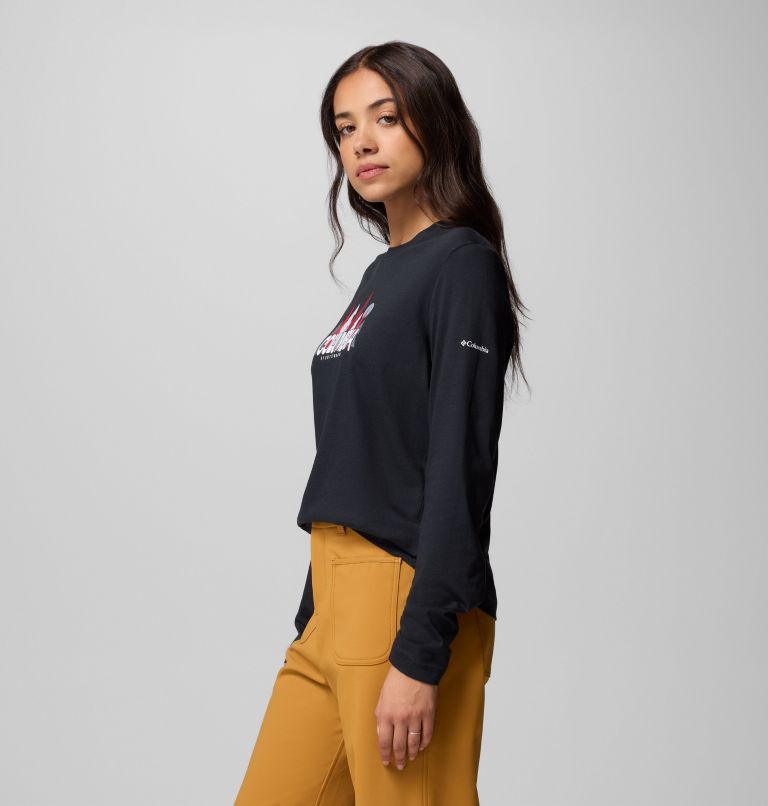 Ruby Springs Graphic LS Tee | 010 | XXL, Color: Black, Colorful Treescape, image 4