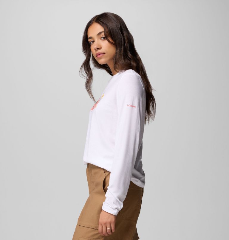 Ruby Springs Graphic LS Tee | 100 | XXL, Color: White, Colorful Treescape, image 4