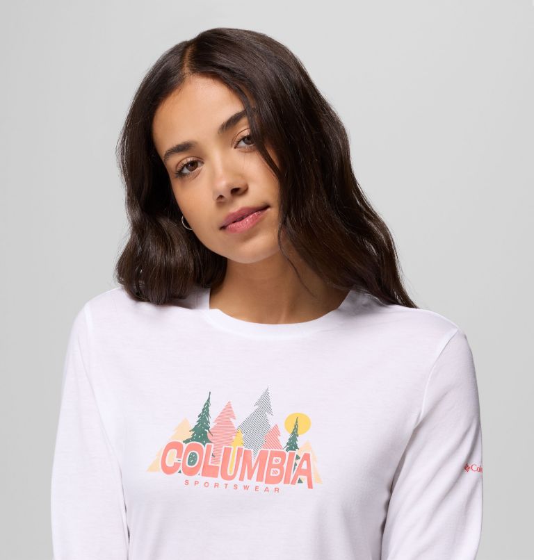 Ruby Springs Graphic LS Tee | 100 | XXL, Color: White, Colorful Treescape, image 5