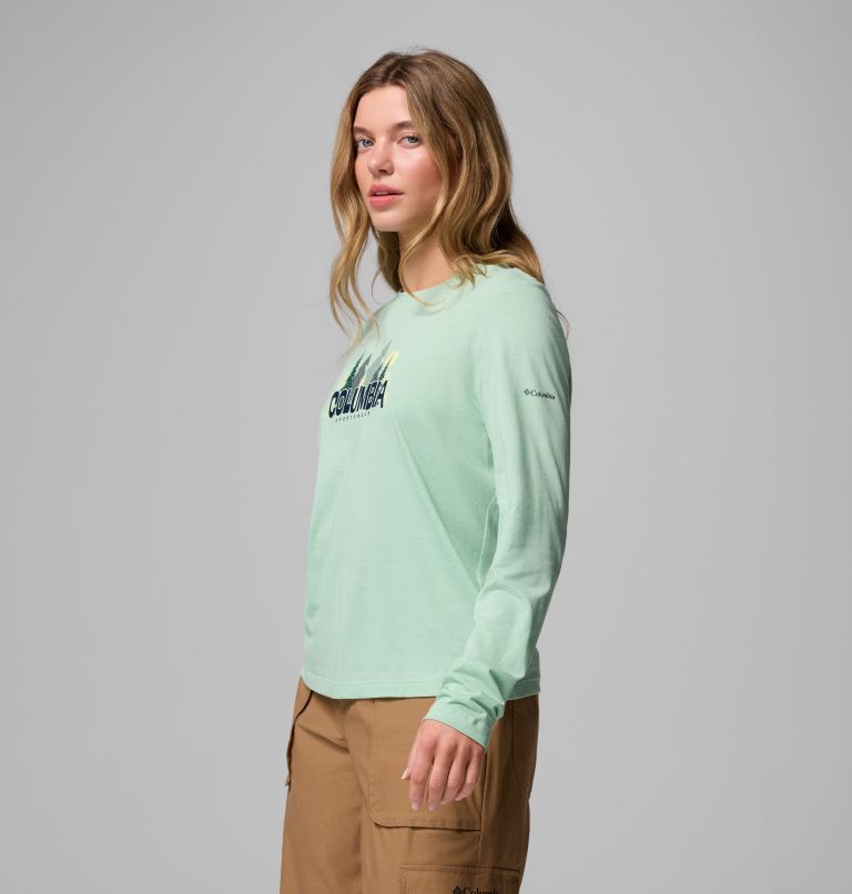 T-shirt Graphique Manches Longues Ruby Springs Femme, Color: New Mint, Colorful Treescape, image 4