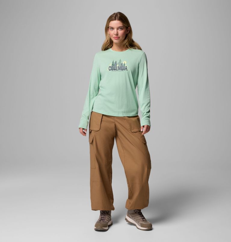 T-shirt Graphique Manches Longues Ruby Springs Femme, Color: New Mint, Colorful Treescape, image 2