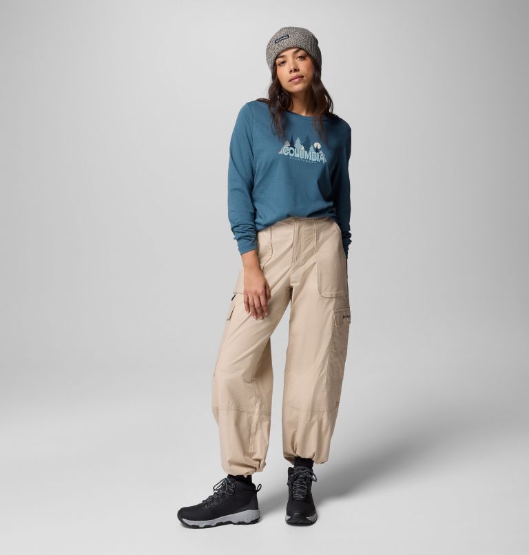 Ruby Springs Graphic LS Tee | 429 | XS, Color: Everblue, Colorful Treescape, image 2