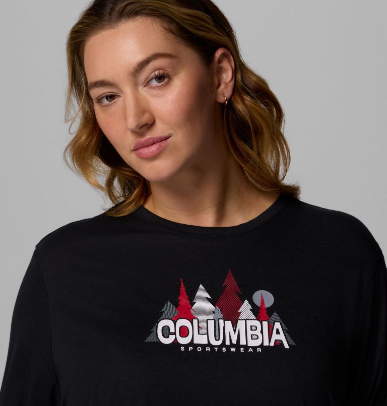 Ruby Springs Graphic LS Tee | 010 | 2X, Color: Black, Colorful Treescape, image 5