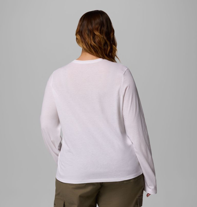 Ruby Springs Graphic LS Tee | 100 | 3X, Color: White, Colorful Treescape, image 3