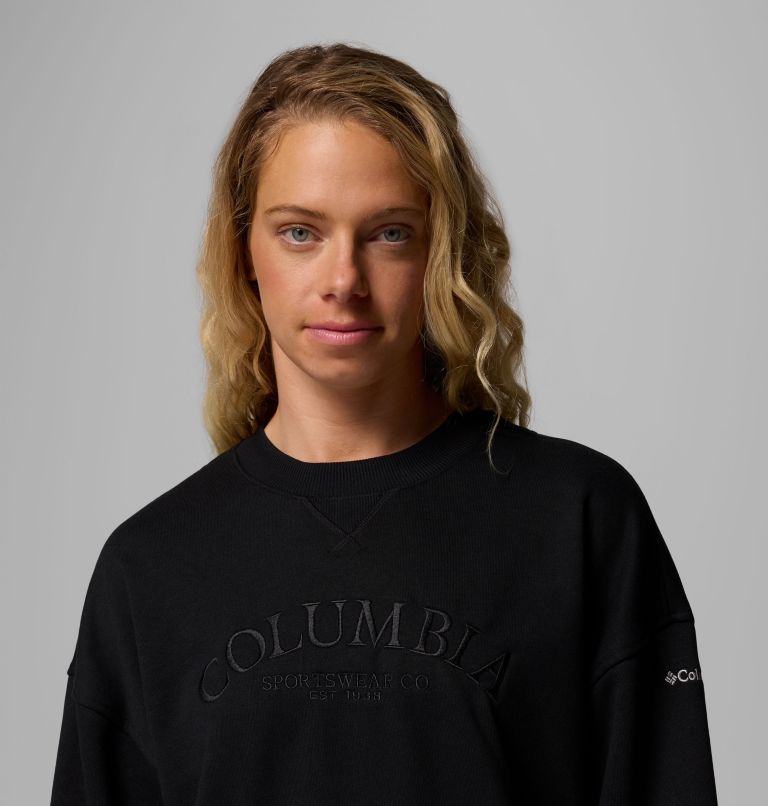Women's Bugasweat Graphic Crew, Color: Black, City Grey, image 5