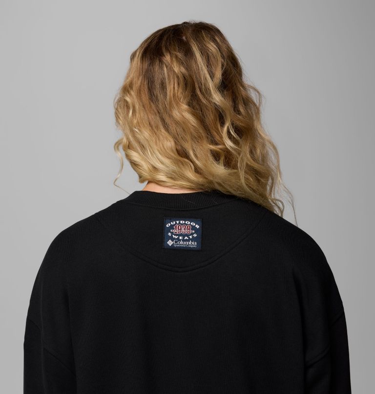 Women's Bugasweat Graphic Crew, Color: Black, City Grey, image 6