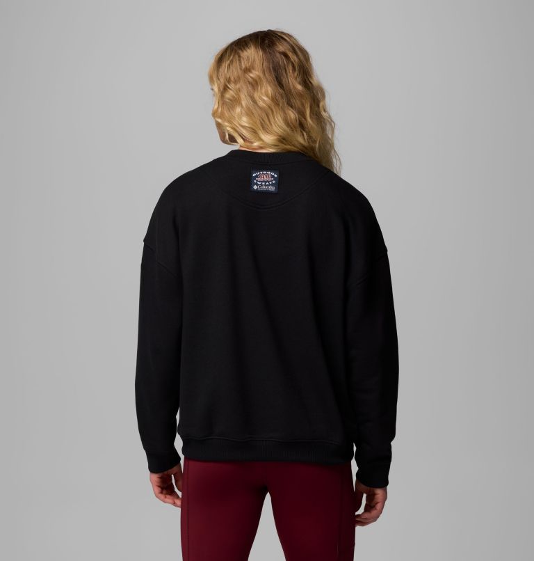 Women's Bugasweat Graphic Crew, Color: Black, City Grey, image 3