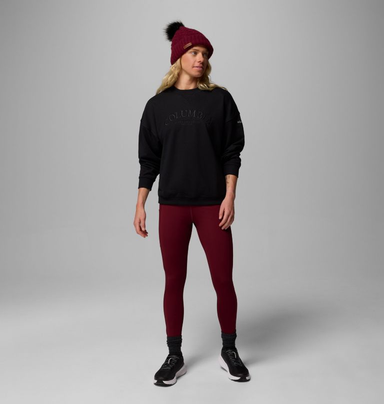 Women's Bugasweat Graphic Crew, Color: Black, City Grey, image 2