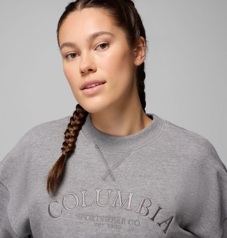 Women's Bugasweat Graphic Crew, Color: City Grey Heather, image 5