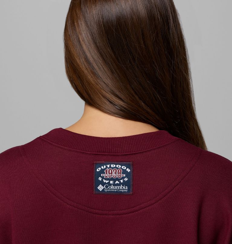 Women's Bugasweat Graphic Crew, Color: Rich Wine, Collegiate Navy, image 6