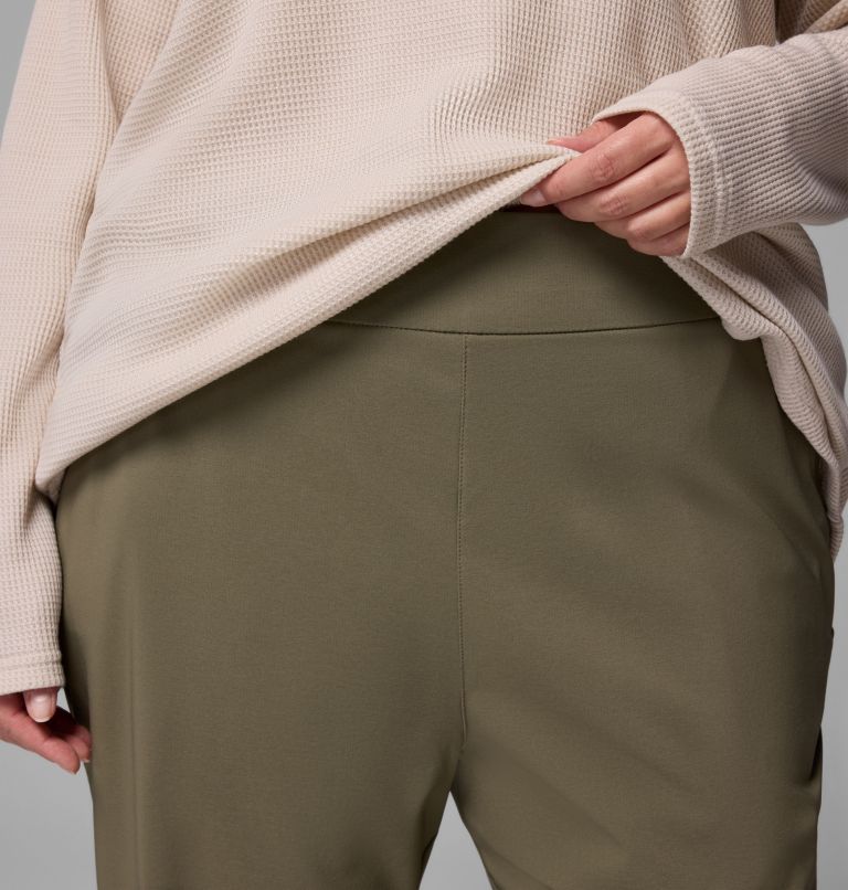 Women's All Seasons Slim Pull-On Pants - Plus Size, Color: Stone Green, image 5