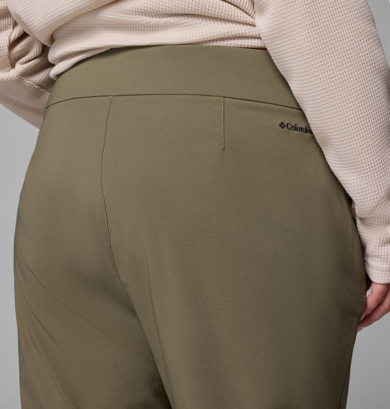 Women's All Seasons Slim Pull-On Pants - Plus Size, Color: Stone Green, image 7