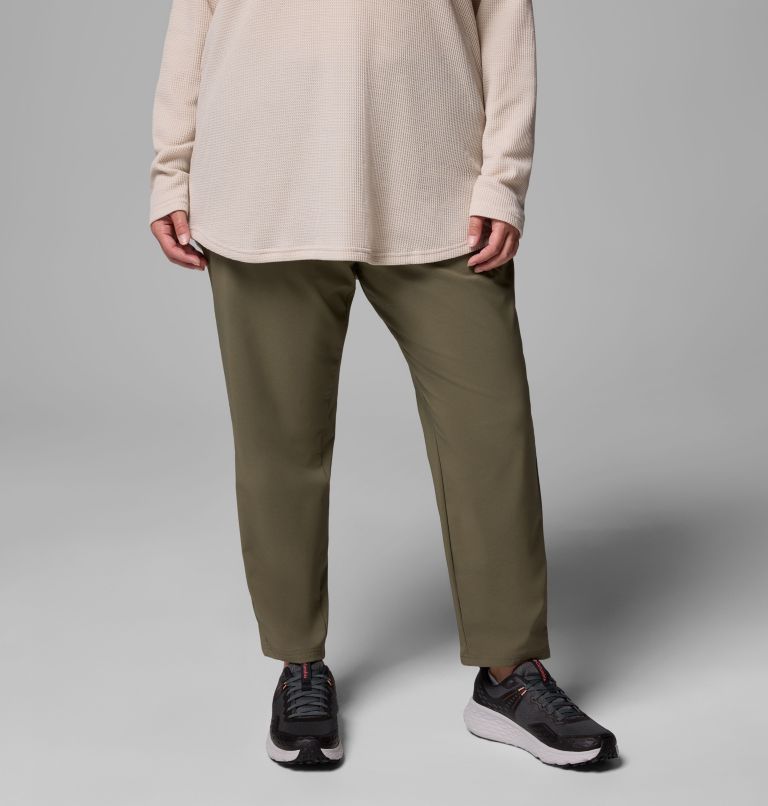 Women's All Seasons Slim Pull-On Pants - Plus Size, Color: Stone Green, image 1