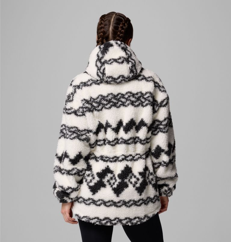 Women's Rare Escape Hooded Fleece Jacket, Color: Shark Knit Knot Tonal, image 3