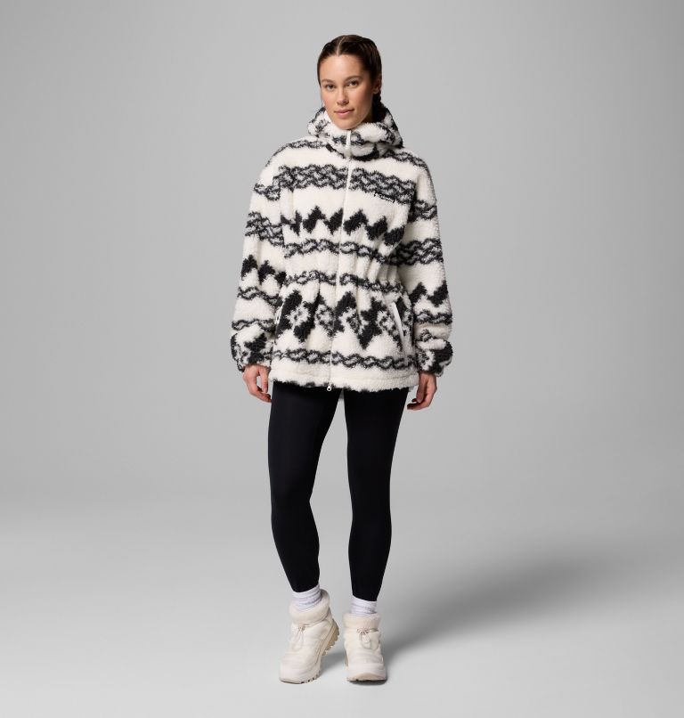 Women's Rare Escape Hooded Fleece Jacket, Color: Shark Knit Knot Tonal, image 2