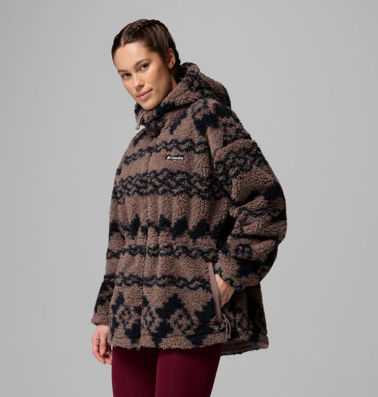 Women's Rare Escape Hooded Fleece Jacket, Color: Iron Knit Knot Tonal, image 4