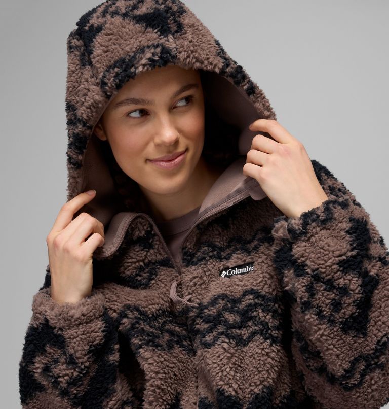 Women's Rare Escape Hooded Fleece Jacket, Color: Iron Knit Knot Tonal, image 7