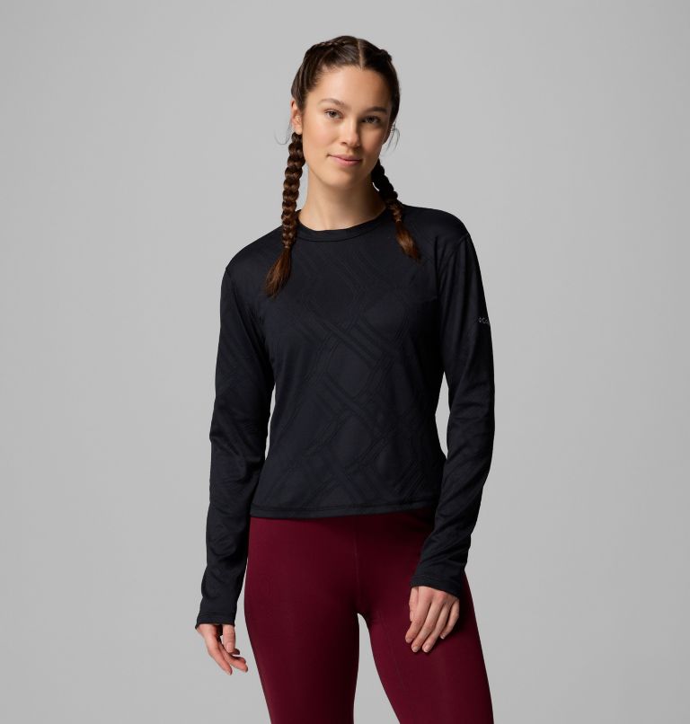 Chemise à encolure ras du cou et à manches longues Granite Point pour femme, Color: Black, image 1