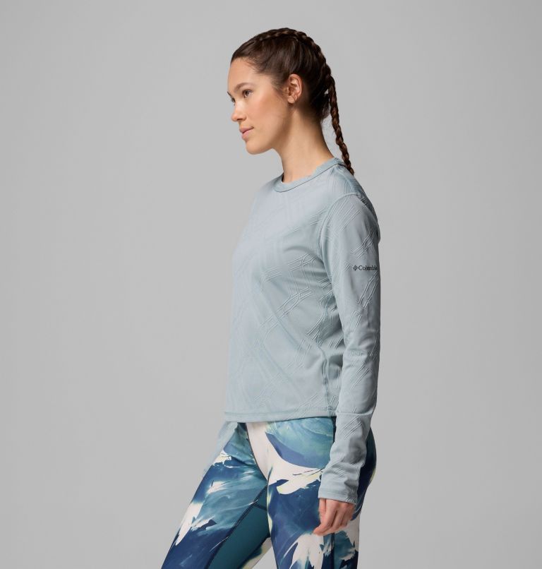 Women's Granite Point Long Sleeve Crew Shirt, Color: Crushed Blue, image 4