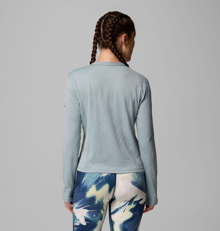 Women's Granite Point Long Sleeve Crew Shirt, Color: Crushed Blue, image 3