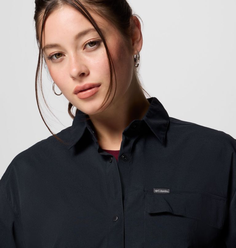 Chemise tissée à manches longues Granite Point pour femme, Color: Black, image 7