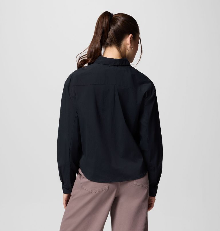 Chemise tissée à manches longues Granite Point pour femme, Color: Black, image 3