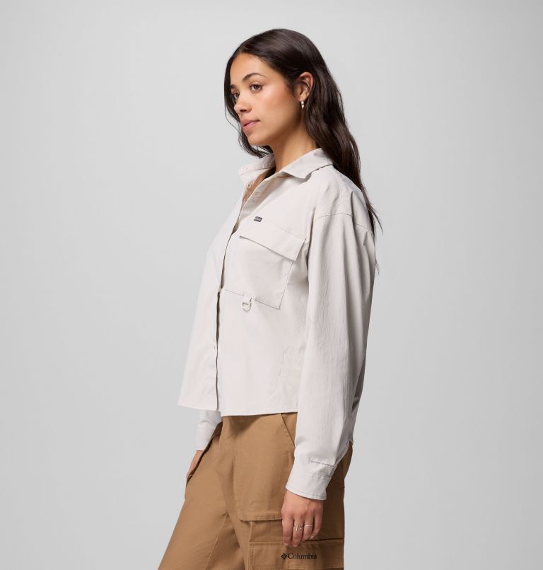 Women's Granite Point Woven Long Sleeve Shirt, Color: Dark Stone, image 4