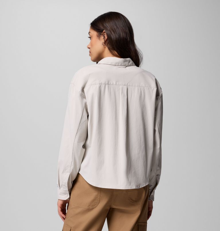 Women's Granite Point Woven Long Sleeve Shirt, Color: Dark Stone, image 3