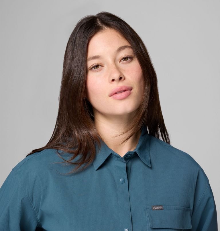 Women's Granite Point Woven Long Sleeve Shirt, Color: Everblue, image 7