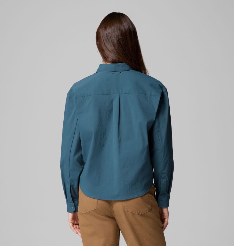 Women's Granite Point Woven Long Sleeve Shirt, Color: Everblue, image 3