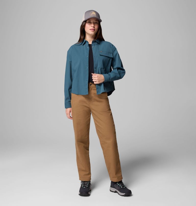 Women's Granite Point Woven Long Sleeve Shirt, Color: Everblue, image 2
