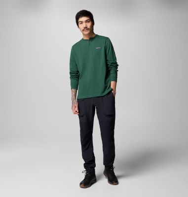 Men's Landroamer Long Sleeve Henley, Color: Rain Forest, image 6