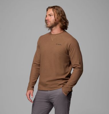 Men's Pitchstone Knit Crew II, Color: Delta Heather, image 4