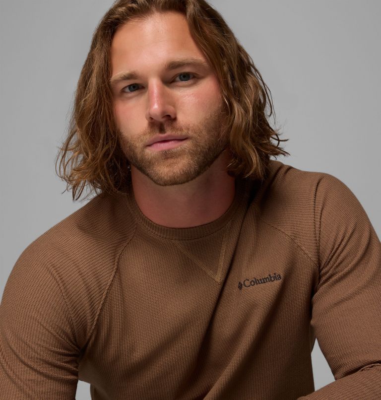 Men's Pitchstone Knit Crew II, Color: Delta Heather, image 5