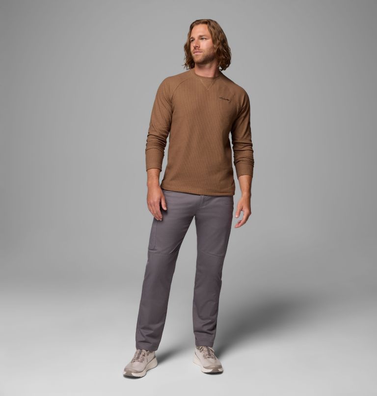 Men's Pitchstone Knit Crew II, Color: Delta Heather, image 2