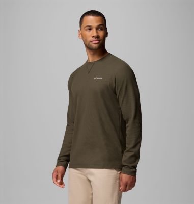 Men's Pitchstone Knit Crew II, Color: Greenscape Heather, image 8