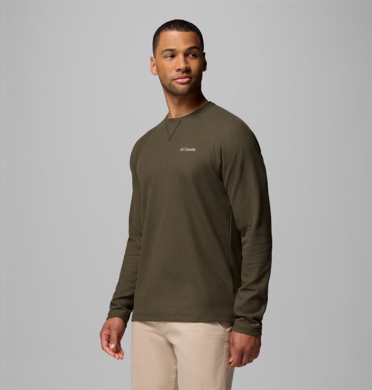 Men's Pitchstone Knit Crew II, Color: Greenscape Heather, image 4