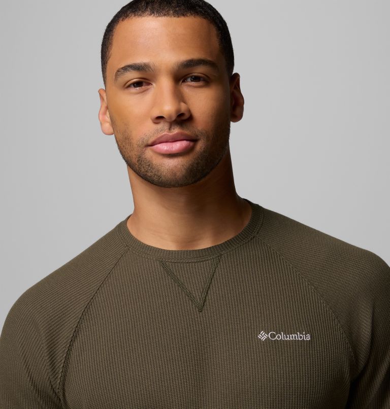 Men's Pitchstone Knit Crew II, Color: Greenscape Heather, image 5