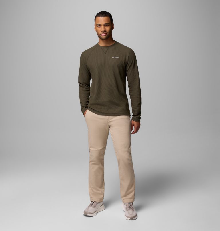 Men's Pitchstone Knit Crew II, Color: Greenscape Heather, image 2