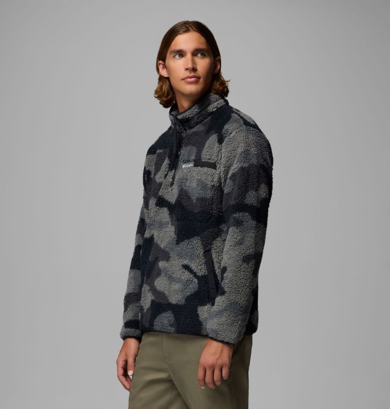 Men's Rugged Ridge High Pile Half Zip Jacket, Color: Black Mod Camo, image 4