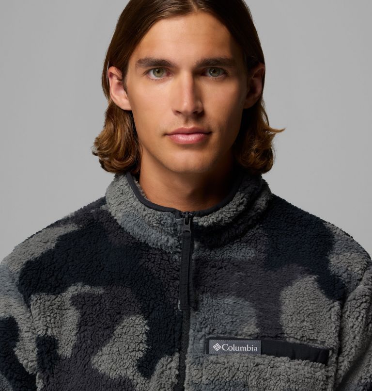 Men's Rugged Ridge High Pile Half Zip Jacket, Color: Black Mod Camo, image 5