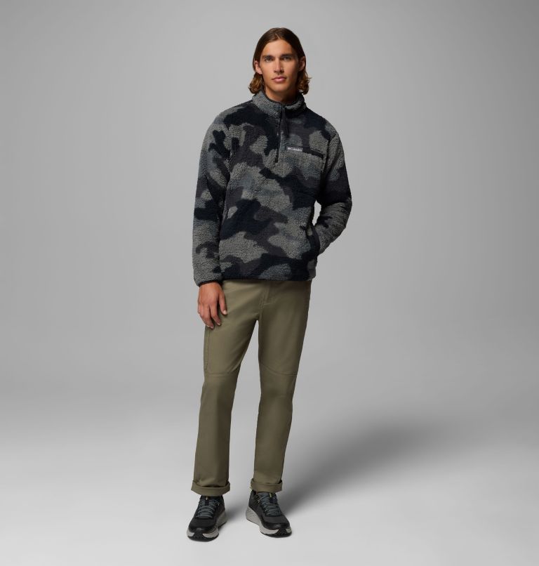 Men's Rugged Ridge High Pile Half Zip Jacket, Color: Black Mod Camo, image 2