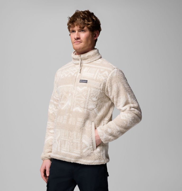 Men's Rugged Ridge High Pile Half Zip Jacket, Color: Dark Stone Deschutes Days, image 4