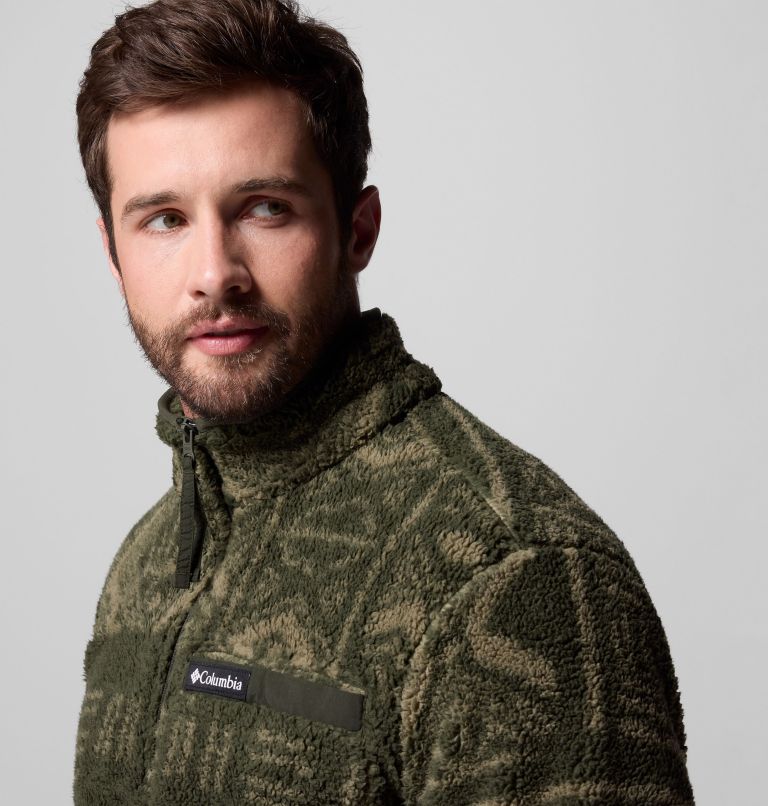 Men's Rugged Ridge High Pile Half Zip Jacket, Color: Greenscape Deschutes Days, image 5