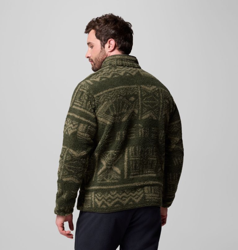 Men's Rugged Ridge High Pile Half Zip Jacket, Color: Greenscape Deschutes Days, image 3