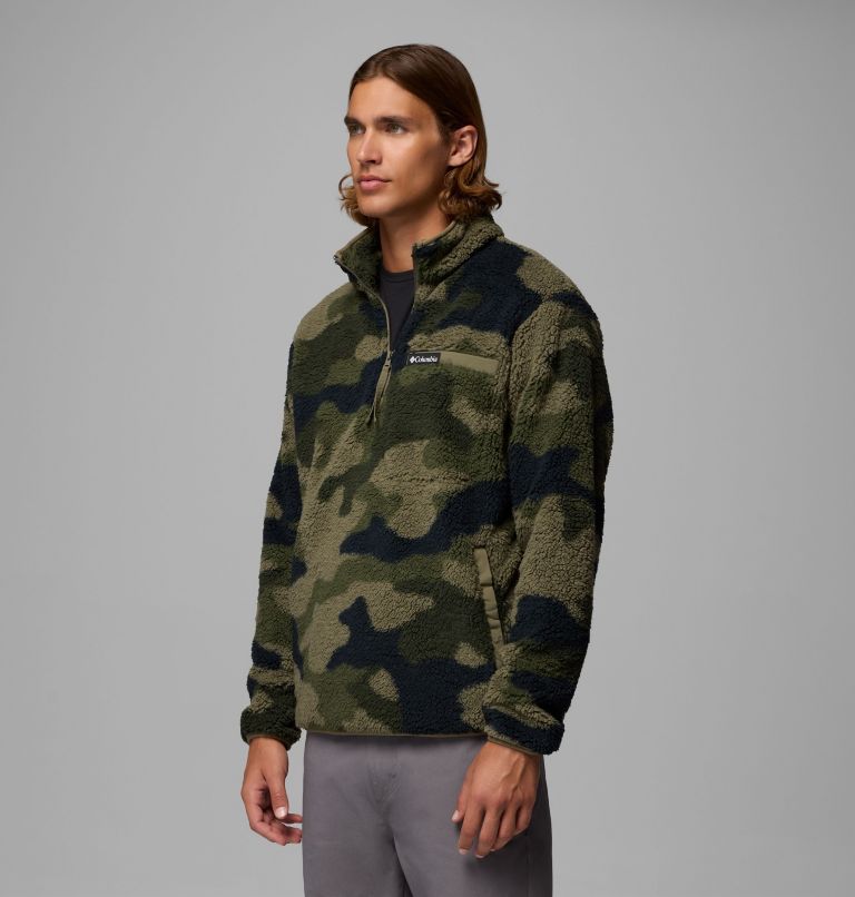 Men's Rugged Ridge High Pile Half Zip Jacket, Color: Stone Green Mod Camo, image 4