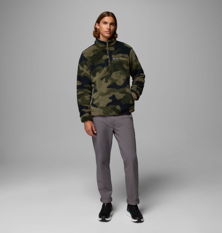 Men's Rugged Ridge High Pile Half Zip Jacket, Color: Stone Green Mod Camo, image 2