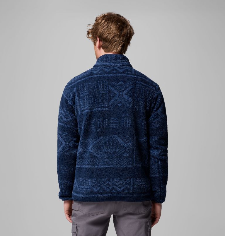 Men's Rugged Ridge High Pile Half Zip Jacket, Color: Coll Navy Deschutes Days, image 3